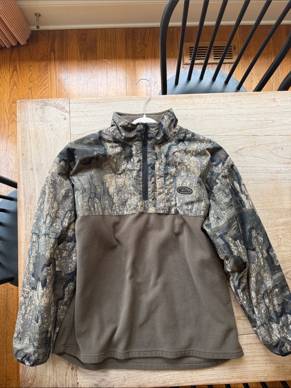 Drake Men's Military Field Camo Olive Brown Pullover Jacket